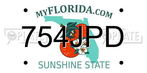 754JPD Florida License Plate