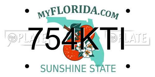 754KTI Florida License Plate