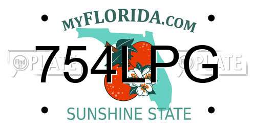 754LPG Florida License Plate
