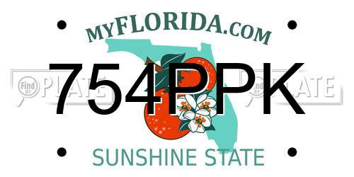 754PPK Florida License Plate