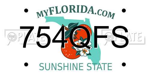 754QFS Florida License Plate