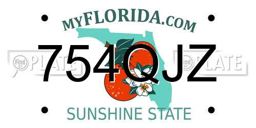 754QJZ Florida License Plate