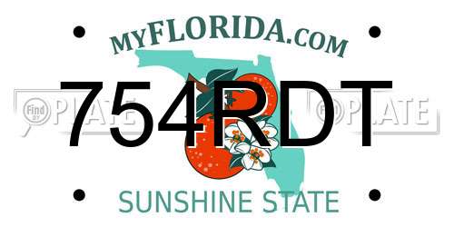 754RDT Florida License Plate