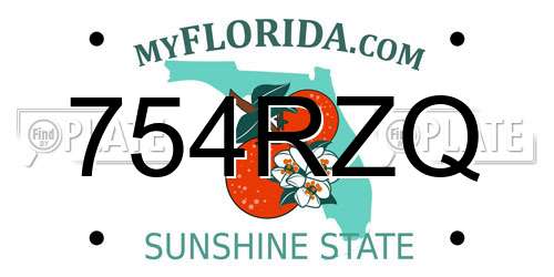 754RZQ Florida License Plate