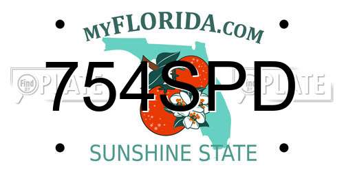 754SPD Florida License Plate