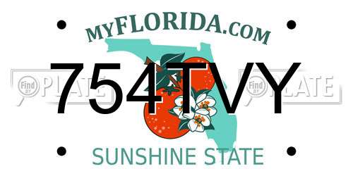 754TVY Florida License Plate