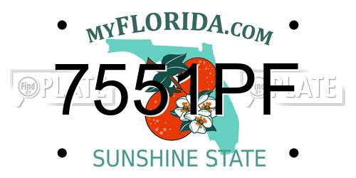 7551PF Florida License Plate