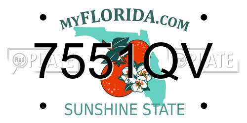 7551QV Florida License Plate