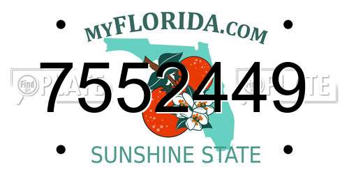 7552449 Florida License Plate