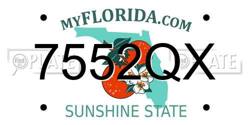 7552QX Florida License Plate