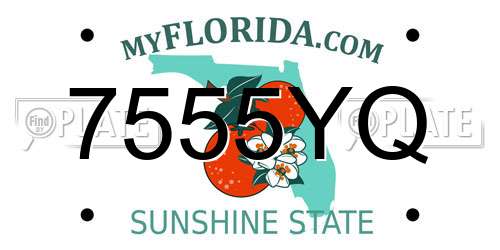 7555YQ Florida License Plate