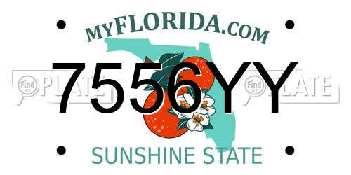 7556YY Florida License Plate