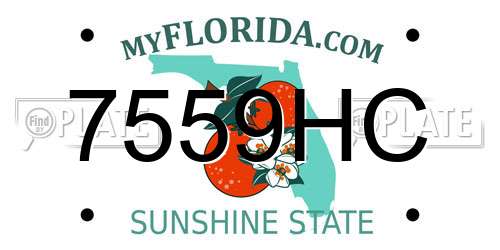 7559HC Florida License Plate