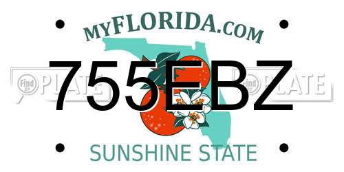 755EBZ Florida License Plate