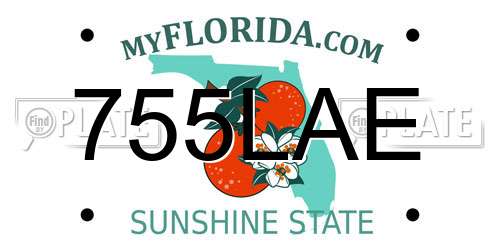 755LAE Florida License Plate