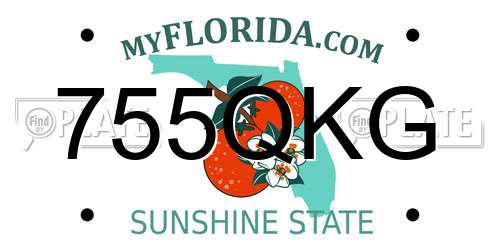 755QKG Florida License Plate