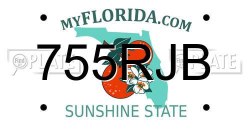 755RJB Florida License Plate