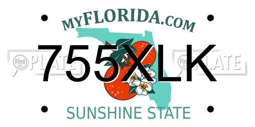 755XLK Florida License Plate