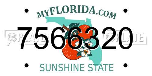 7566320 Florida License Plate