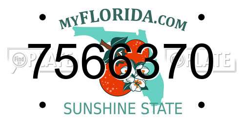 7566370 Florida License Plate