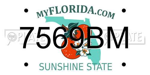 7569BM Florida License Plate