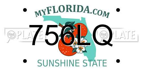 756LQ Florida License Plate
