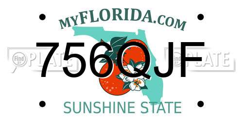 756QJF Florida License Plate