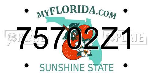 75702Z1 Florida License Plate