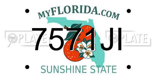 7571JI Florida License Plate