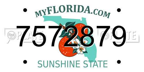 7572879 Florida License Plate