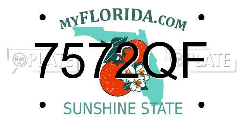 7572QF Florida License Plate