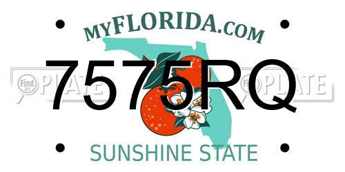 7575RQ Florida License Plate