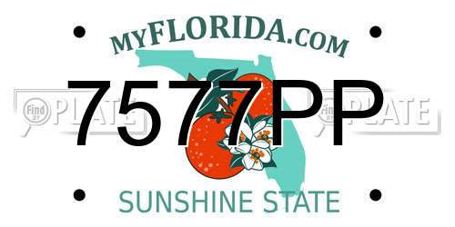 7577PP Florida License Plate