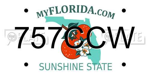 757CCW Florida License Plate