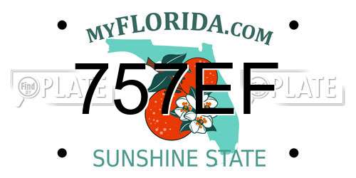 757EF Florida License Plate