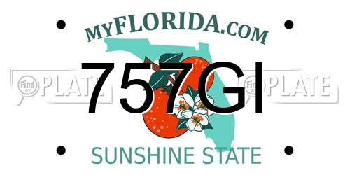 757GI Florida License Plate
