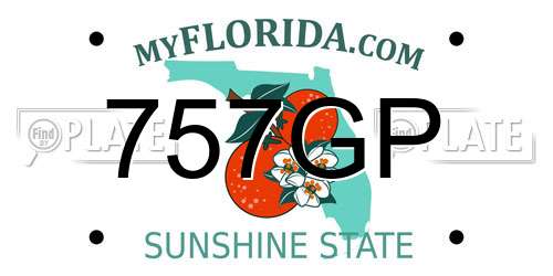 757GP Florida License Plate