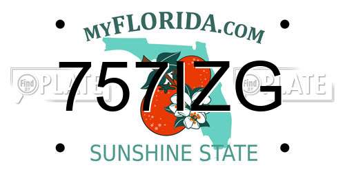757IZG Florida License Plate