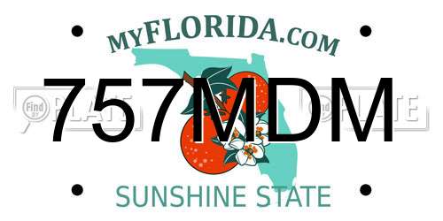 757MDM Florida License Plate
