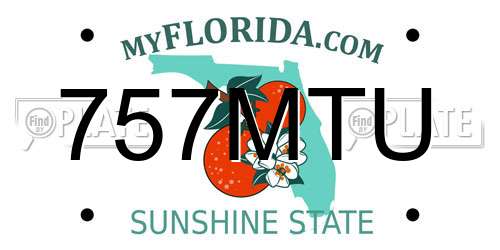 757MTU Florida License Plate