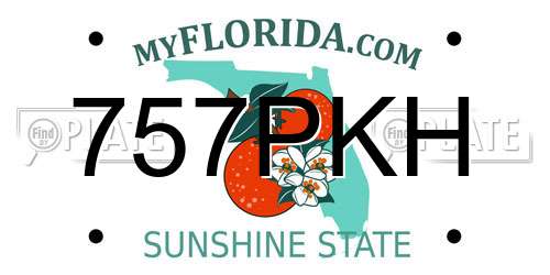 757PKH Florida License Plate
