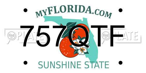 757QTF Florida License Plate