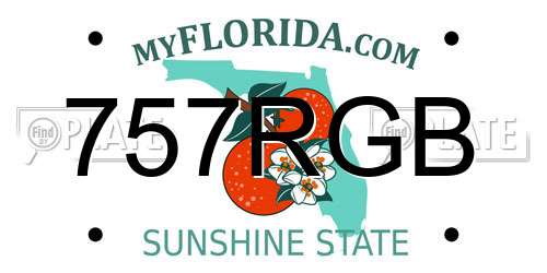 757RGB Florida License Plate