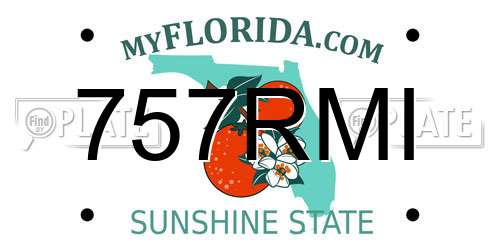 757RMI Florida License Plate