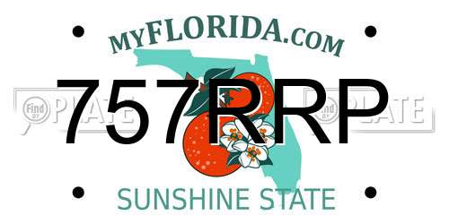 757RRP Florida License Plate