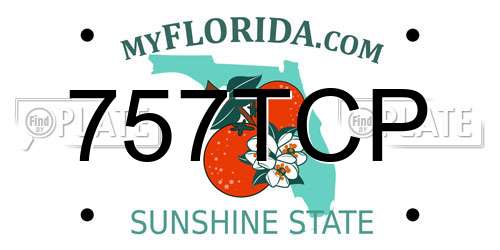 757TCP Florida License Plate