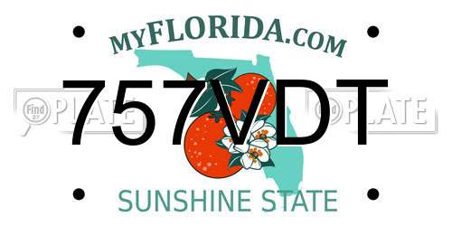 757VDT Florida License Plate