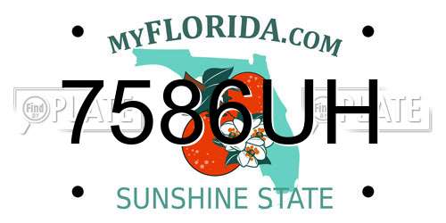 7586UH Florida License Plate