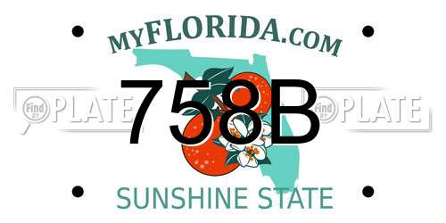 758B Florida License Plate