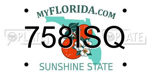 758ISQ Florida License Plate